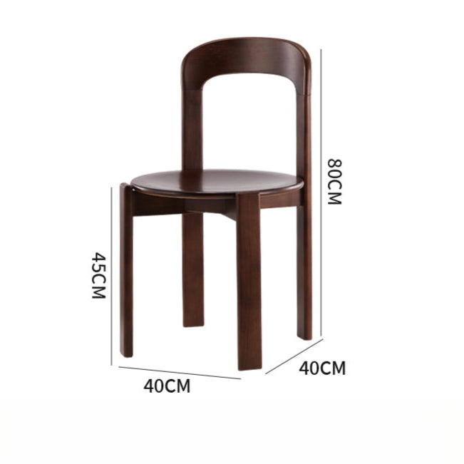 Designer color chair restaurant round stool simple dining table and chair small apartment backrest solid wood dining chair