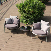 Outdoor sofa courtyard garden lazy creative sunscreen rattan chair designer single double sofa coffee table combination