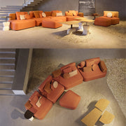 Household living room movable curved module soft decoration designer model room furniture customization