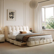 Home bed Master bedroom double bed Modern simple leather storage bed