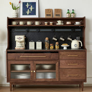Side cabinet All solid wood coffee cabinet Living room tea cabinet Storage cabinet Customized