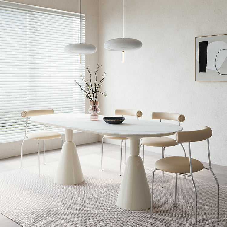 Slate dining table Household dining table and chairs Small apartment rectangular Holy Grail dining table custom