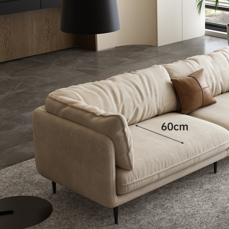 Sofa minimalist three-person straight row small apartment living room medieval retro fabric